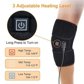 img 2 attached to Knee Heating Pad with Adjustable Heat-settings - Pain Relief for Arthritis & Joint Pain