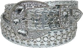 img 4 attached to 👢 CTM Women's Medium Western Rhinestone Belt - Fashionable Accessories for Women