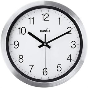 img 4 attached to 🕒 Silent Wall Clock 12 Inch - Decorative Non-Ticking, Large, and Quiet Clock for Home & Office Décor: Modern Battery Operated Design for Kitchen, Living Room, School, Bathroom - Easy to Read