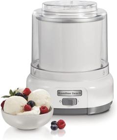 img 4 attached to 🍦 Hamilton Beach Electric Ice Cream Maker: Enjoy Homemade Frozen Delights with Ease – 1.5 Quart, White (68880)