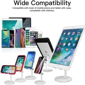 img 3 attached to 📱 Telescopic Adjustable Tablet/Phone Stand - AICase Universal Multi-Angle Aluminum Stand Compatible with 4-13 inch iPhone, Smart Cell Phone, Tablet, iPad - Silver