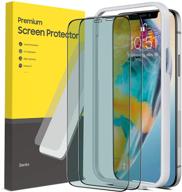 benks [2 пакета] защитное стекло для экрана iphone 12 / iphone 12 pro - анти-синяя блокировка, 📱 hd чистота, защита глаз, закаленное стекло 9h, полное покрытие защитной пленки для iphone 2020, 6.1 дюйма. логотип