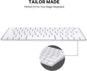 img 1 attached to 🔆 EooCoo Magic Keyboard Cover Skin Protector MLA22LL/A A1644 - Clear TPU: A Perfect Fit for iMac Magic Keyboard