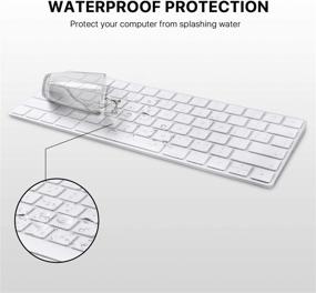 img 2 attached to 🔆 EooCoo Magic Keyboard Cover Skin Protector MLA22LL/A A1644 - Clear TPU: A Perfect Fit for iMac Magic Keyboard