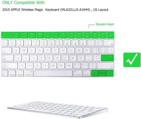 img 3 attached to 🔆 EooCoo Magic Keyboard Cover Skin Protector MLA22LL/A A1644 - Clear TPU: A Perfect Fit for iMac Magic Keyboard