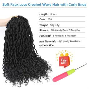 img 3 attached to Goddess Crochet Synthetic Braiding Extensions Hair Care and Hair Extensions, Wigs & Accessories