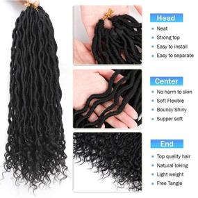 img 1 attached to Goddess Crochet Synthetic Braiding Extensions Hair Care and Hair Extensions, Wigs & Accessories