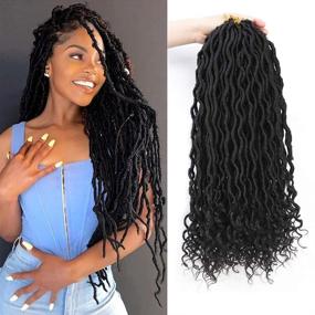 img 4 attached to Goddess Crochet Synthetic Braiding Extensions Hair Care and Hair Extensions, Wigs & Accessories