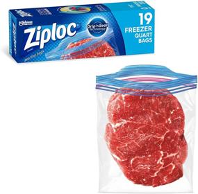 img 4 attached to Ziploc Quart Freezer Bags with Grip 'n Seal Technology for Easy Opening and Closing, 19 Count