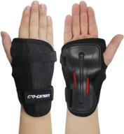 🛡️ cthoper long damping non-slip wrist guards: ultimate protective gear for roller skating, skiing, and more! logo