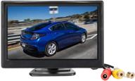 🚗 padarsey 5" tft lcd автомобильный цветной задний видеомонитор для камеры заднего вида с двумя вариантами крепления (присоски и самоклеящаяся подставка) логотип