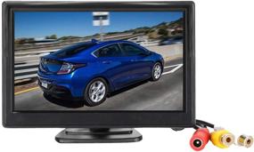 img 4 attached to 🚗 Padarsey 5" TFT LCD Автомобильный цветной задний видеомонитор для камеры заднего вида с двумя вариантами крепления (присоски и самоклеящаяся подставка)