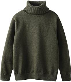 img 1 attached to Phorecys Turtleneck Sweaters Pullover 140 Height