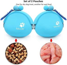 img 2 attached to 🐶 Silicone Dog Treat Pouch Reusable, Small Dog Snack Pouch Coin Purse Key Case Silicone Coin Pouch Dog Pouch (2 Pack) by New Oasis