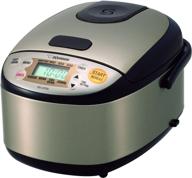 zojirushi ns-lhc05 micom rice cooker & warmer: efficient stainless dark brown appliance логотип