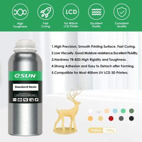 img 3 attached to 🖨️ ESUN 405Nm LCD 3D Printer Rapid Resin - UV Curing Resin for Photon LCD 3D Printer: General Purpose Standard Photopolymer Resin - Additive Manufacturing Solution