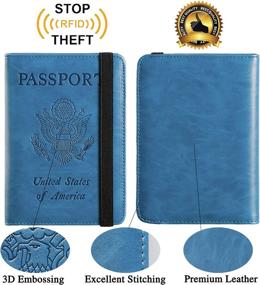 img 3 attached to Passport Blocking Leather Document Organizer Travel Accessories and Passport Covers