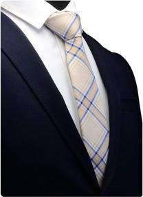 img 2 attached to 👔 Stylish GUSLESON Striped Wedding Neckties for Men's Fashion - Must-Have Accessories