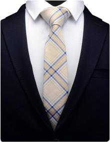 img 3 attached to 👔 Stylish GUSLESON Striped Wedding Neckties for Men's Fashion - Must-Have Accessories