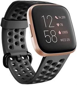 img 1 attached to ⌚️ SZBAMI Совместимы с браслетами Fitbit Versa/Versa 2/Versa Lite/Special Edition: дышащий ремешок для замены наручного браслета для умных часов Fitbit Versa 2 - женщины и мужчины (маленький и большой размеры)