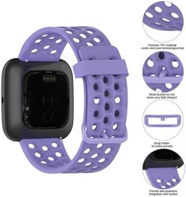 img 2 attached to ⌚️ SZBAMI Совместимы с браслетами Fitbit Versa/Versa 2/Versa Lite/Special Edition: дышащий ремешок для замены наручного браслета для умных часов Fitbit Versa 2 - женщины и мужчины (маленький и большой размеры)