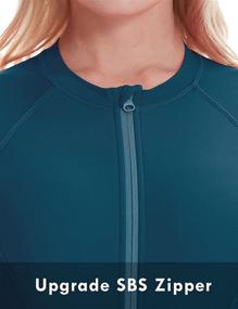 img 1 attached to 👙 BALEAF Women's Rash Guard Long Sleeve One Piece Swimsuit: UPF 50+ Sun Protection for Surfing, Diving & More