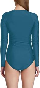 img 3 attached to 👙 BALEAF Women's Rash Guard Long Sleeve One Piece Swimsuit: UPF 50+ Sun Protection for Surfing, Diving & More