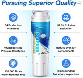 img 1 attached to 🧊 ICEPURE UKF8001 Compatible Water Filter 4 Pack - Whirlpool EDR4RXD1, 4396395, Maytag UKF8001, UKF8001AXX, EveryDrop, RFC0900A, UKF8001AXX-200, UKF8001P, 469006, PUR, Puriclean II