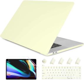 img 4 attached to 🌼 Dongke Cream Color Series Matte Hard Shell Cover for MacBook Pro 13 inch Case 2019-2016 Release (A2159 A1989 A1706 A1708) with Touch Bar Retina Display - Mellow Yellow