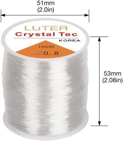 img 3 attached to 📿 LUTER 328ft Clear Bead Cord for Jewelry Making - Elastic, Crystal Stretchy String for Bracelets, Necklaces, and Beading