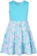 enchanting mermaid dresses: sleeveless ruffles sundresses for girls' clothing logo