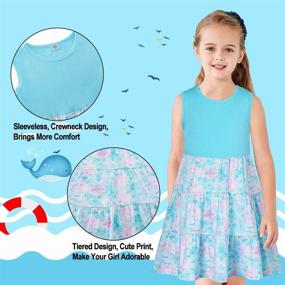 img 2 attached to Enchanting Mermaid Dresses: Sleeveless Ruffles Sundresses for Girls' Clothing