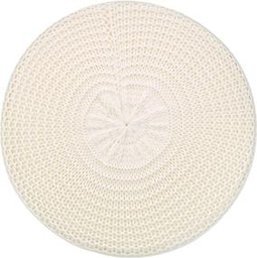 img 2 attached to 🛋️ Ivory Chunky-Knit Foam Floor Pouf Ottoman by Amazon Basics: Comfy and Stylish Addition to your Living Space