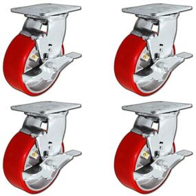 img 1 attached to 🔥 High-Performance Swivel Caster Set
