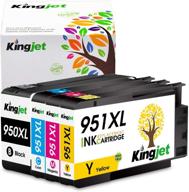 🖨️ kingjet compatible ink cartridge set for hp 950/951xl, 4 pack (black, cyan, magenta, yellow) - works with officejet pro 8100, 8600, 8610, 8620 printers logo