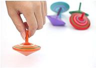 🔴 goodplay gyroscope: 3-piece handmade painted wood spinning tops set - educational, kindergarten toys with standard tops logo