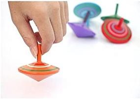 img 1 attached to 🔴 GoodPlay Gyroscope: 3-Piece Handmade Painted Wood Spinning Tops Set - Educational, Kindergarten Toys with Standard Tops