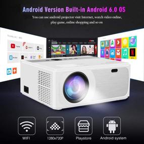 img 3 attached to 🤖 WiFi Android Home Media Video Player with Hi-Fi Speakers - Portable Mini Projector (Android Version)