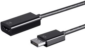 img 4 attached to 💻 Black Monoprice Active UHD HDMI Adapter | DisplayPort 1.2a to 4K at 60Hz