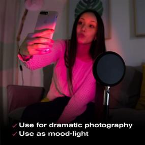 img 2 attached to 🌅 Emberela Sunset Lamp - 16 Color Projection, LED Rainbow Night Light - Perfect for Stunning Photos, Videos, & Room Ambiance - Multicolor Sunset Lamp with Remote Control - Multi-Functional Lighting