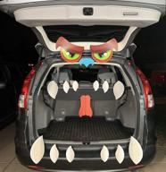 👻 halloween monster trunk or treat car archway garage decoration - spooky eyes, fangs, and nostrils logo