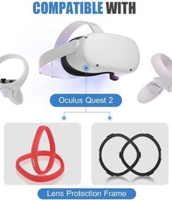 img 3 attached to 👓 Антицарапинное кольцо для Oculus Quest 2: защита очков от миопии и линз виртуальной реальности от царапин - совместимо с Oculus Quest 2 (черный+красный)