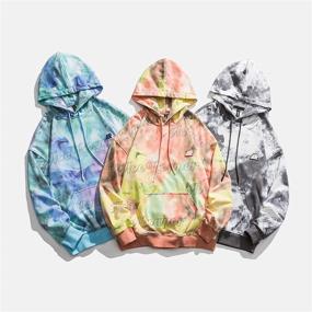 img 1 attached to 👕 Trendy Tie Dye Hoodie: Casual Sleeve Pullover for Chic Comfort