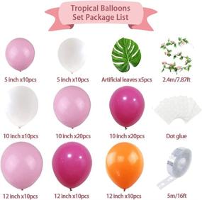 img 2 attached to 🎉 Tropical Balloons Garland Arch Kit: 106 pcs Luau Party Supplies for Jungle Themed Hawaii Party Decorations