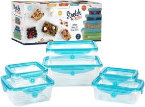 img 4 attached to 🍱 Emson Silicone Food Storage Containers with Airtight Lids - STRETCH and FRESH Solution for Solid Food and Leak-Proof Soups & Sauces. Stackable, Freezer-Safe, BPA-Free Meal Prep Containers - As Seen On TV (Set of 12)