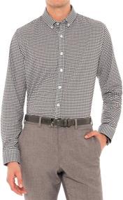 img 4 attached to 👔 Men's Moisture-Wicking Button Down Shirts for Dry Fit Clothing