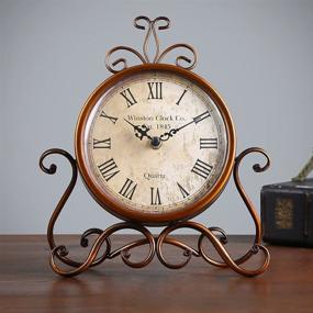 img 3 attached to 🕰️ Eruner Retro European Decorative Desk Clock - Baroque Style Non-Ticking Antique Table Clock for Living Room, Cabinet, Office, and Study Desk - Antique Golden Furniture Decoration