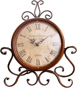 img 4 attached to 🕰️ Eruner Retro European Decorative Desk Clock - Baroque Style Non-Ticking Antique Table Clock for Living Room, Cabinet, Office, and Study Desk - Antique Golden Furniture Decoration