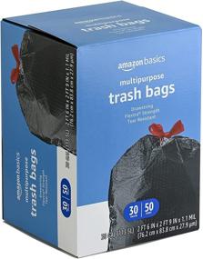 img 2 attached to 50-Pack 30 Gallon Amazon Basics Flextra Multipurpose Drawstring Trash Bags