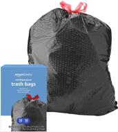 50-pack 30 gallon amazon basics flextra multipurpose drawstring trash bags logo